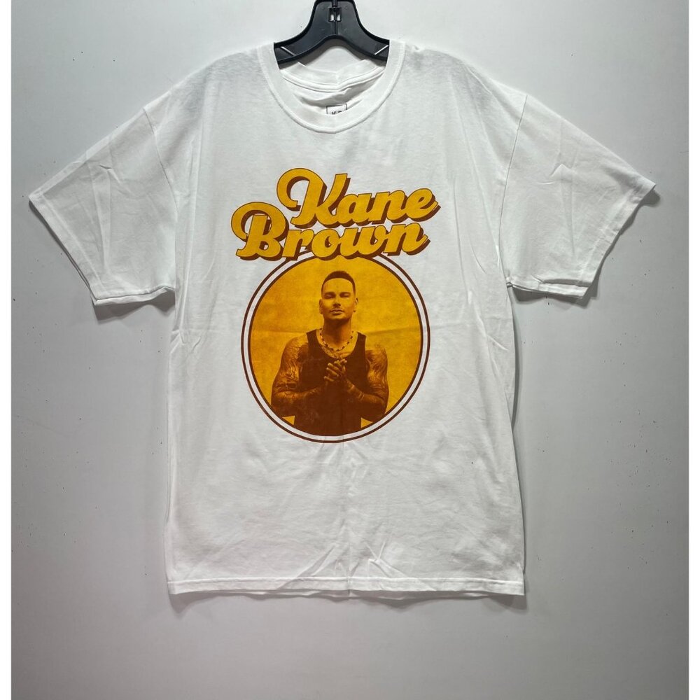 Kane Brown - Unisex Adults Short Sleeves T-Shirt - Graphic Tee - White - Large
